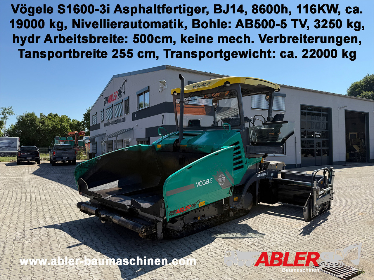 Vögele S1600-3i Asphaltfertiger - Asfaltläggare: bild 1 Vögele S1600-3i Asphaltfertiger - Asfaltläggare: bild 1