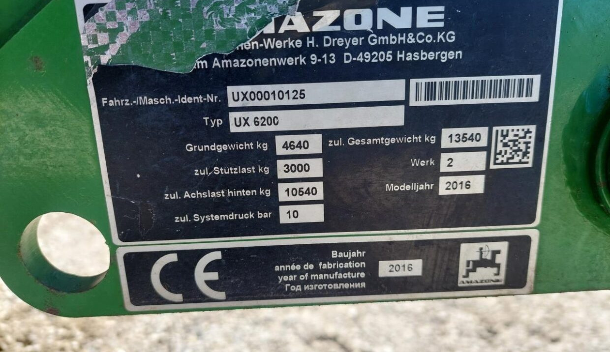 Bogserad spruta Amazone UX 6200 SUPER - 36-30-24m: bild 16