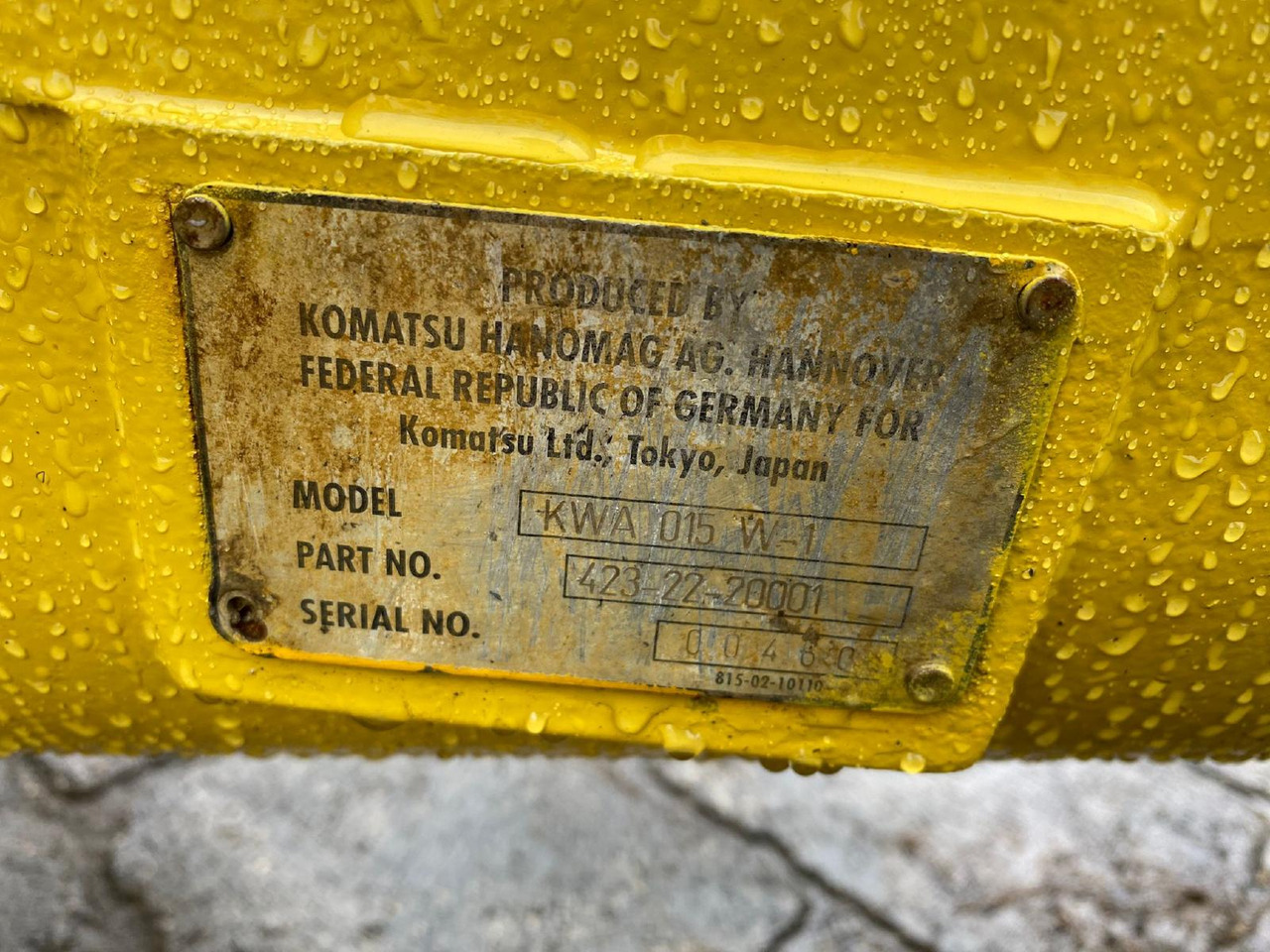 Komatsu KWA 015 aus WA 380 - Axel och reservdelar för Byggmaskiner: bild 4 Komatsu KWA 015 aus WA 380 - Axel och reservdelar för Byggmaskiner: bild 4