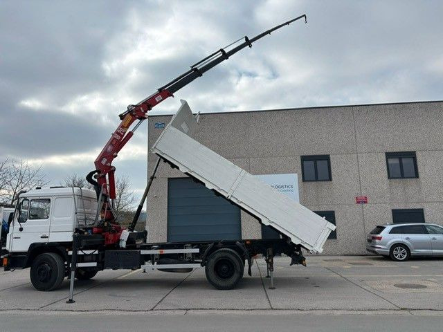 MAN 18-222. Kran HMF 18t/m Bj 2001. - Tippbil lastbil, Kranbil: bild 1 MAN 18-222. Kran HMF 18t/m Bj 2001. - Tippbil lastbil, Kranbil: bild 1