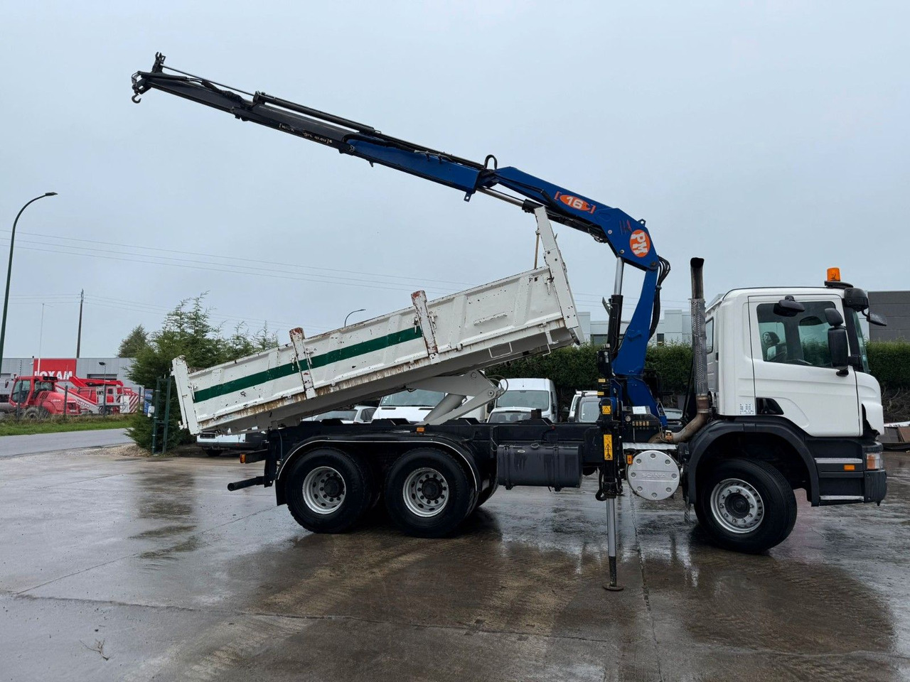 Scania PRT 380. 6x4. Kipper + Kran PM 16 Funk. Klima. - Tippbil lastbil, Kranbil: bild 4 Scania PRT 380. 6x4. Kipper + Kran PM 16 Funk. Klima. - Tippbil lastbil, Kranbil: bild 4