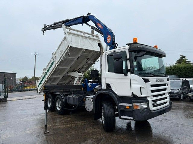 Scania PRT 380. 6x4. Kipper + Kran PM 16 Funk. Klima. - Tippbil lastbil, Kranbil: bild 2 Scania PRT 380. 6x4. Kipper + Kran PM 16 Funk. Klima. - Tippbil lastbil, Kranbil: bild 2