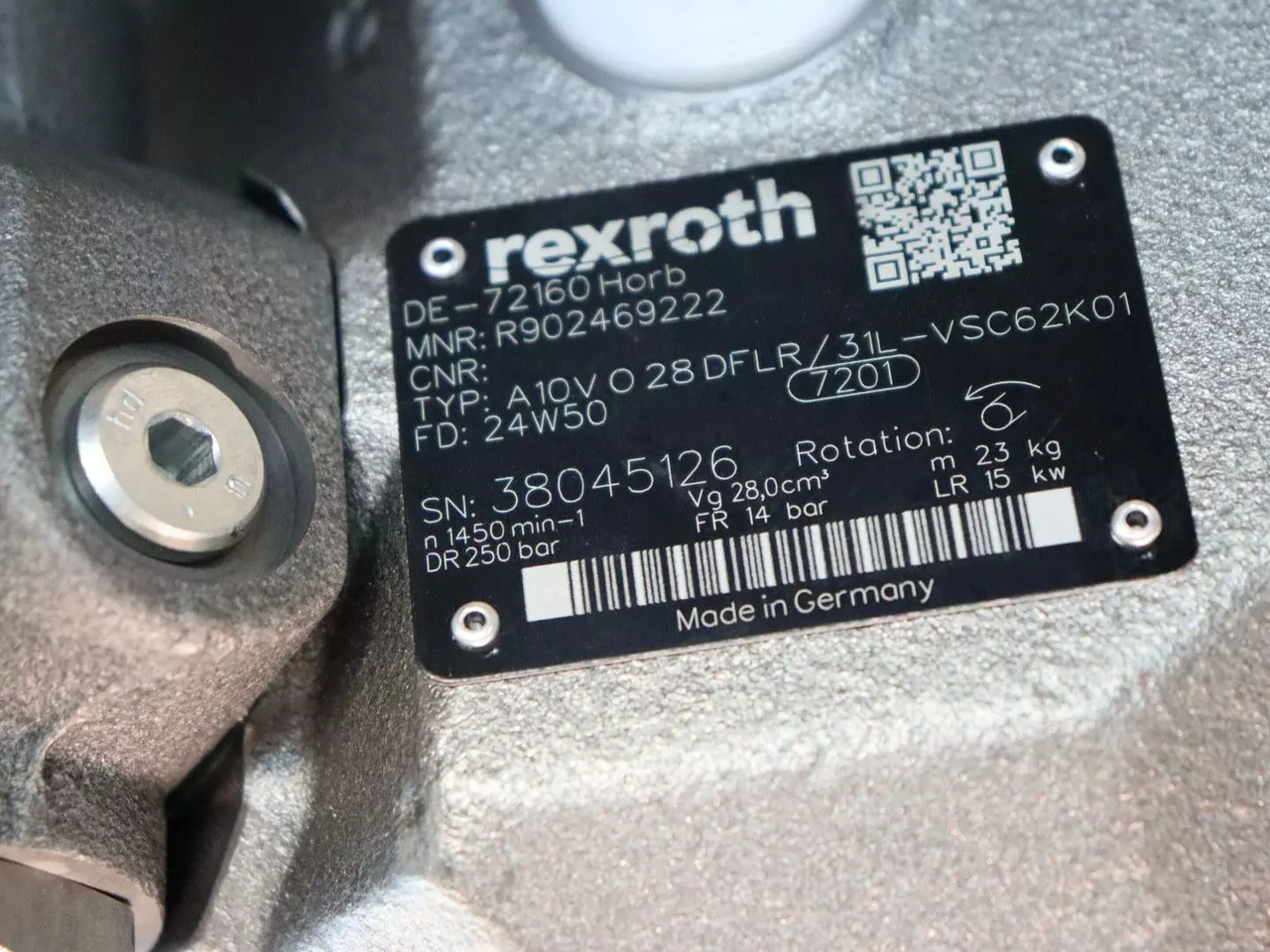 REXROTH A10VO28DFLR/31L-VSC62K01 - Hydraulpump för Byggmaskiner: bild 5 REXROTH A10VO28DFLR/31L-VSC62K01 - Hydraulpump för Byggmaskiner: bild 5