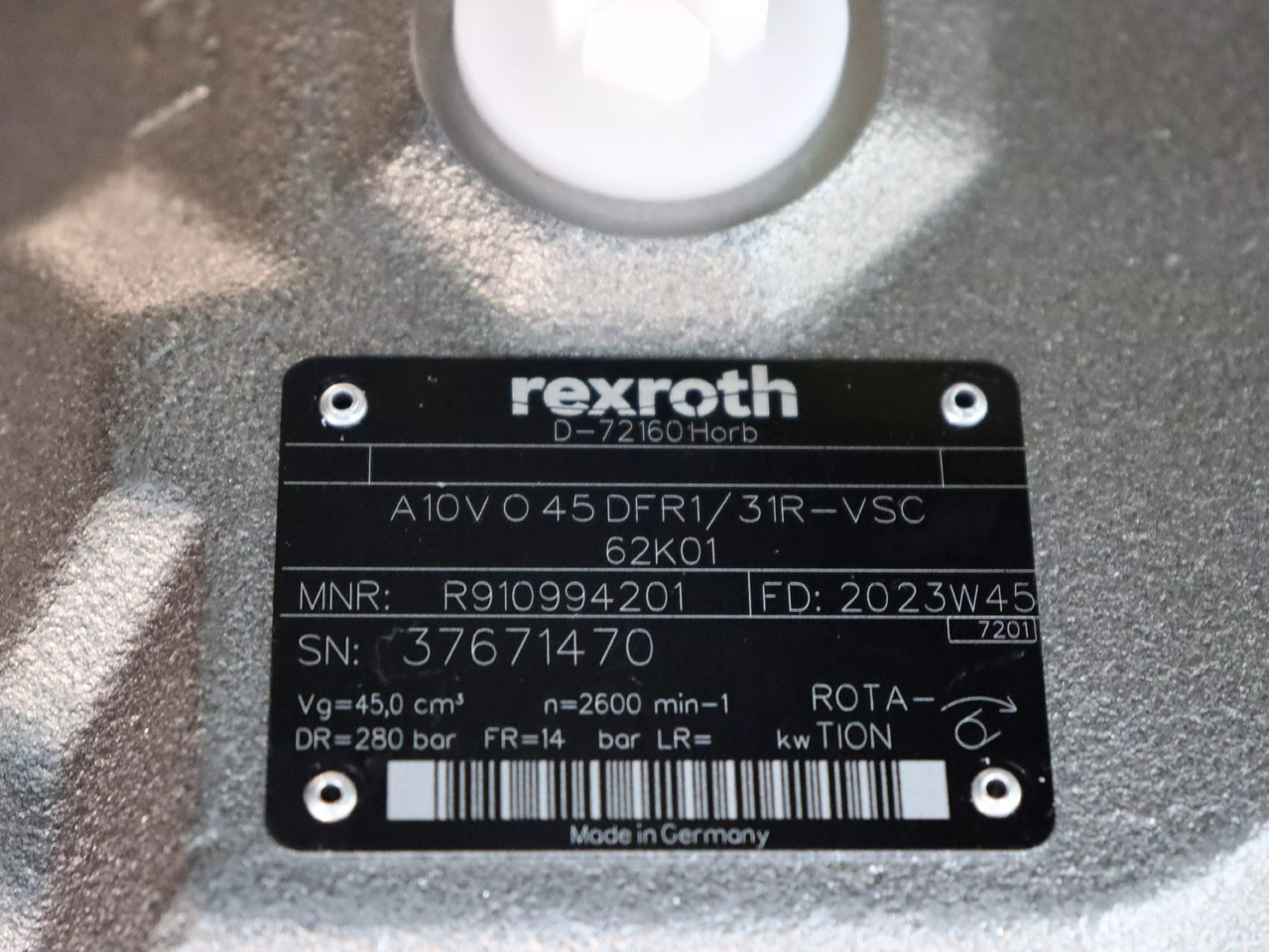 REXROTH A10VO45DFR1/31R-VSC62K01 - Hydraulpump för Byggmaskiner: bild 4 REXROTH A10VO45DFR1/31R-VSC62K01 - Hydraulpump för Byggmaskiner: bild 4