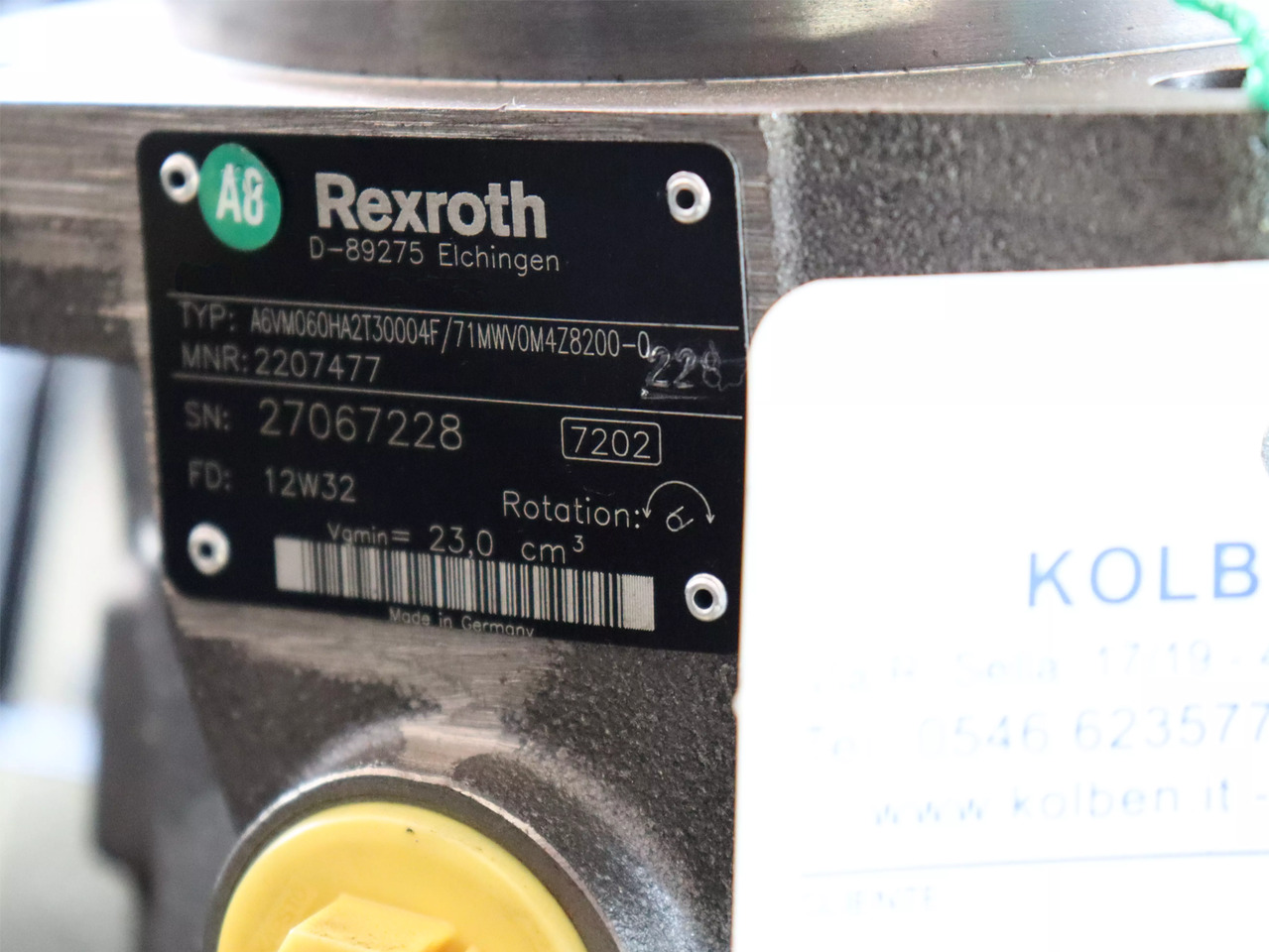 REXROTH A6VM060HA2T30004F/71MWV0M4Z8200-0 - Hydraulmotor för Materialhanteringsutrustning: bild 4 REXROTH A6VM060HA2T30004F/71MWV0M4Z8200-0 - Hydraulmotor för Materialhanteringsutrustning: bild 4