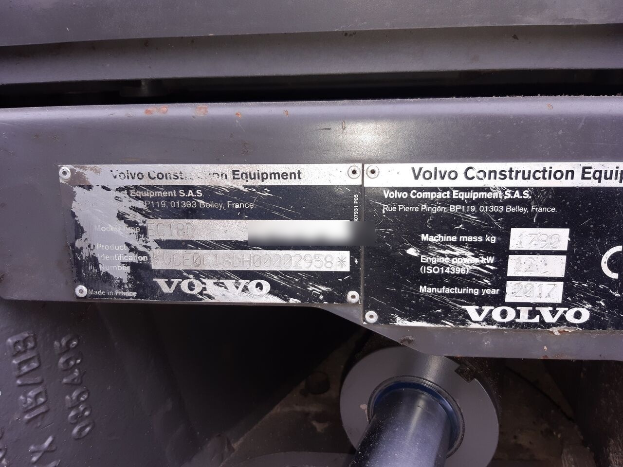 Minigrävmaskin Volvo EC18D: bild 16