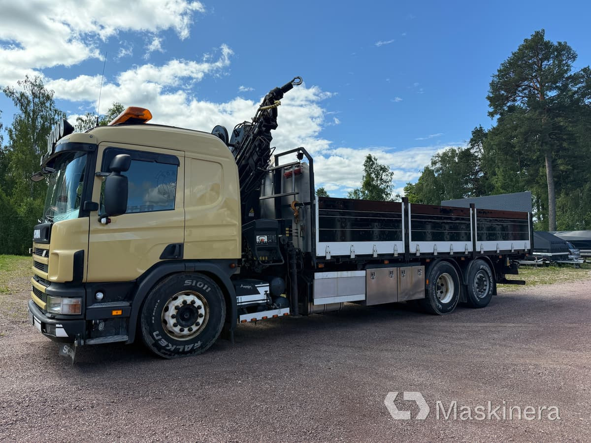 Kranbil Scania 114G - Flakbil, Kranbil: bild 1 Kranbil Scania 114G - Flakbil, Kranbil: bild 1