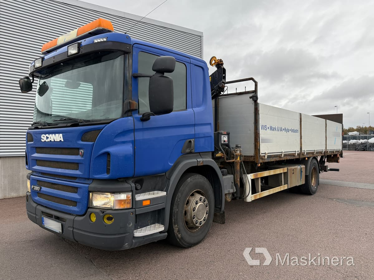 Kranbil Scania P320 - Flakbil, Kranbil: bild 1 Kranbil Scania P320 - Flakbil, Kranbil: bild 1