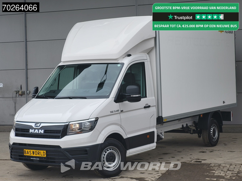 MAN TGE 3.140 Bakwagen met achterdeuren Nieuw!! Airco Meubelbak Koffer 17m3 Airco - Volymskåp: bild 1 MAN TGE 3.140 Bakwagen met achterdeuren Nieuw!! Airco Meubelbak Koffer 17m3 Airco - Volymskåp: bild 1