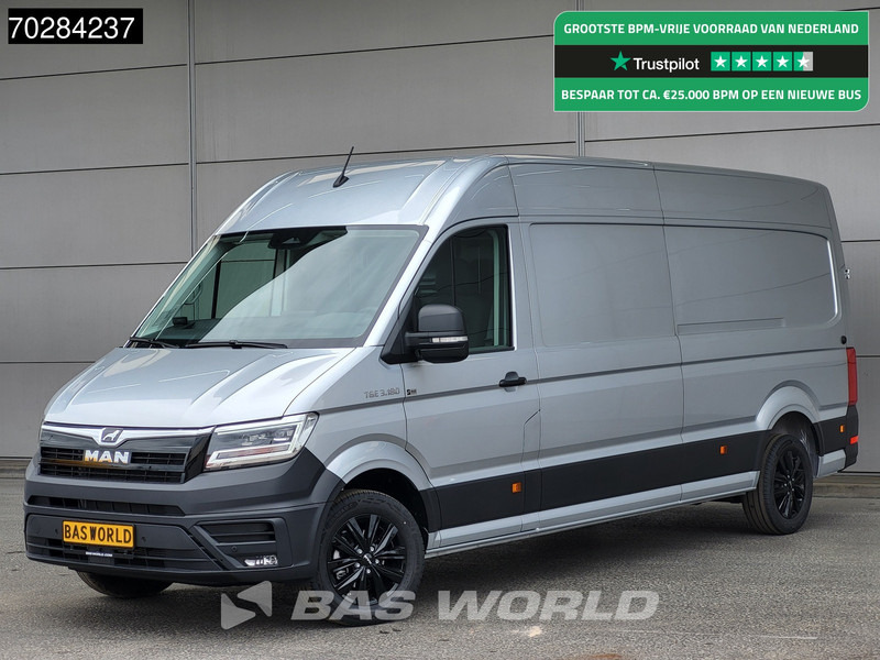 MAN TGE 3.180 Automaat 2025 Facelift L4H3 Trekhaak LED ACC Navi Airco Camera Parkeersensoren Euro6 L3H2 15m3 Airco Trekhaak - Skåpbil: bild 1 MAN TGE 3.180 Automaat 2025 Facelift L4H3 Trekhaak LED ACC Navi Airco Camera Parkeersensoren Euro6 L3H2 15m3 Airco Trekhaak - Skåpbil: bild 1