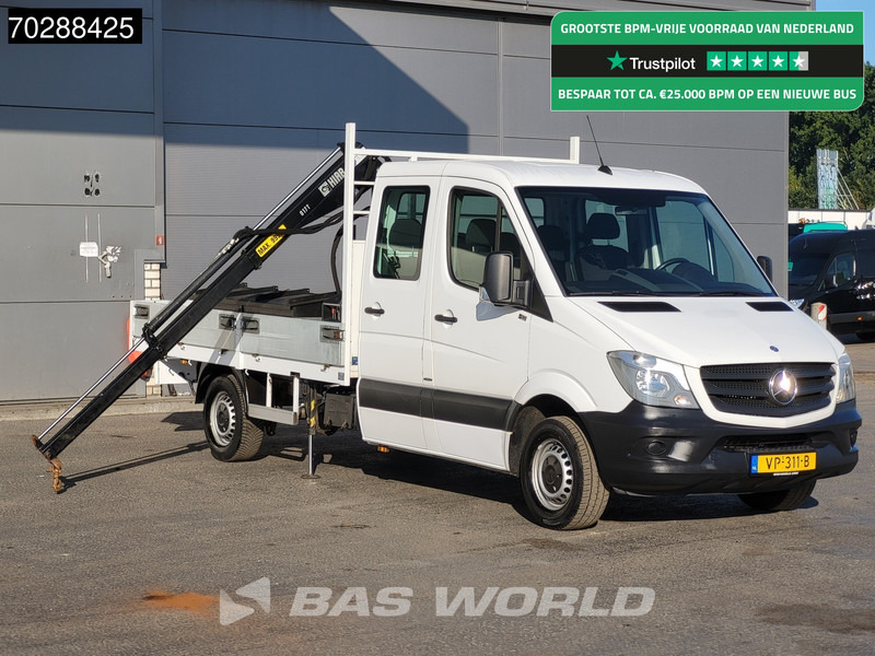 Mercedes-Benz Sprinter 310 CDI Euro6 Automaat Open laadbak Kraanwagen HIAB 017T-2 Navi Airco Euro6 Kraan Crane Kranwagen Pickup Pritsche Airco - Transportbil med flak: bild 1 Mercedes-Benz Sprinter 310 CDI Euro6 Automaat Open laadbak Kraanwagen HIAB 017T-2 Navi Airco Euro6 Kraan Crane Kranwagen Pickup Pritsche Airco - Transportbil med flak: bild 1