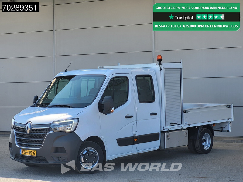 Renault Master 145PK Open Laadbak Dubbellucht 3,5t Trekhaak DC Dubbel Cabine Airco Cruise Euro6 Pritsche Pickup Open Box Airco Trekhaak Cruise contro - Transportbil med flak: bild 1 Renault Master 145PK Open Laadbak Dubbellucht 3,5t Trekhaak DC Dubbel Cabine Airco Cruise Euro6 Pritsche Pickup Open Box Airco Trekhaak Cruise contro - Transportbil med flak: bild 1