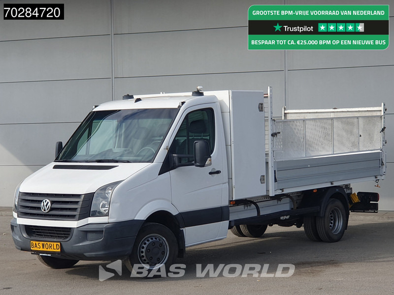 Volkswagen Crafter 136pk Open Laadbak met Kist Dubbellucht 3,5t Trekhaak Airco Euro6 Tipper Benne Kieper Airco Trekhaak - Transportbil med flak: bild 1 Volkswagen Crafter 136pk Open Laadbak met Kist Dubbellucht 3,5t Trekhaak Airco Euro6 Tipper Benne Kieper Airco Trekhaak - Transportbil med flak: bild 1