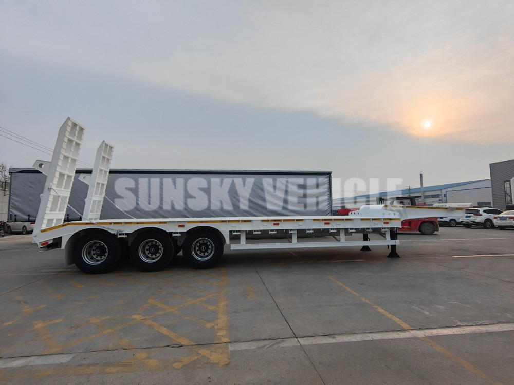 SUNSKY 3 Axle 40 Tons gooseneck lowbed trailer - Låg lastare semitrailer: bild 5 SUNSKY 3 Axle 40 Tons gooseneck lowbed trailer - Låg lastare semitrailer: bild 5