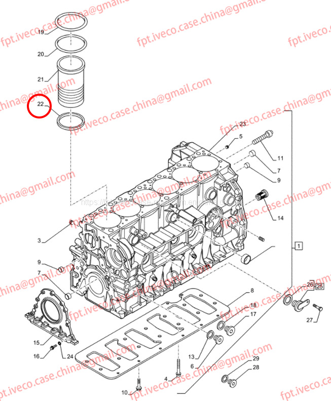 FPT IVECO CASE Cursor9 F2CFE614A*B041/F2CGE614F*V004 5802431166 CYLINDER LINER WASHER0.08mm/0.1mm/0.12mm/0.14mm/504128648 504128649 504128650 504128651 - Kolvar/ Ring/ Ärm för Lastbil: bild 2 FPT IVECO CASE Cursor9 F2CFE614A*B041/F2CGE614F*V004 5802431166 CYLINDER LINER WASHER0.08mm/0.1mm/0.12mm/0.14mm/504128648 504128649 504128650 504128651 - Kolvar/ Ring/ Ärm för Lastbil: bild 2