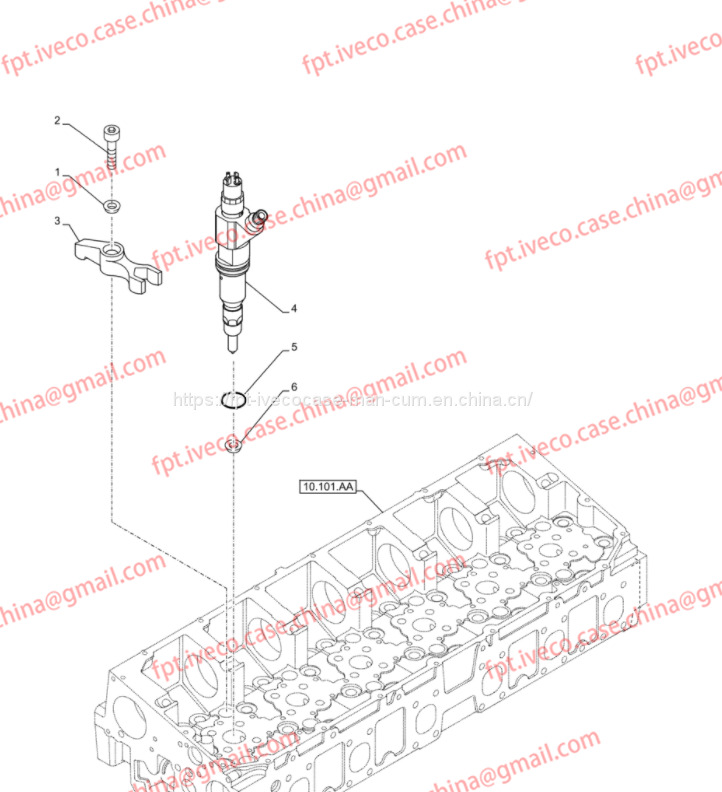 FPT IVECO CASE Cursor9 F2CFE614A*B041/F2CGE614F*V004 5802431166 Fuel injector bracket504127841 - Injektor för Lastbil: bild 1 FPT IVECO CASE Cursor9 F2CFE614A*B041/F2CGE614F*V004 5802431166 Fuel injector bracket504127841 - Injektor för Lastbil: bild 1