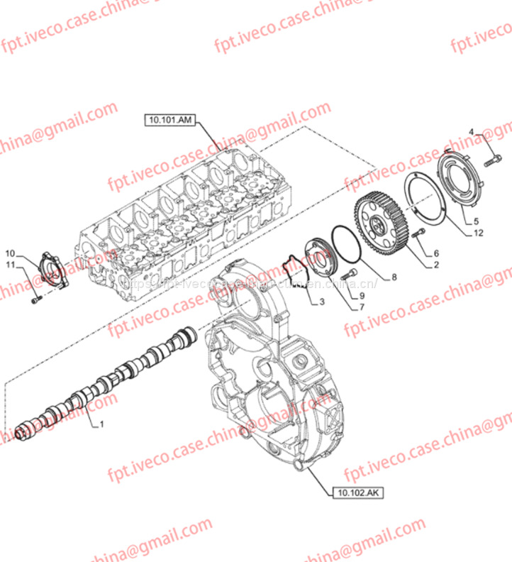 FPT IVECO CASE Cursor9 F2CFE614A*B041/F2CGE614F*V004 5802431166 Gear-Camshaft 504385208 - Kamaxel för Lastbil: bild 3 FPT IVECO CASE Cursor9 F2CFE614A*B041/F2CGE614F*V004 5802431166 Gear-Camshaft 504385208 - Kamaxel för Lastbil: bild 3