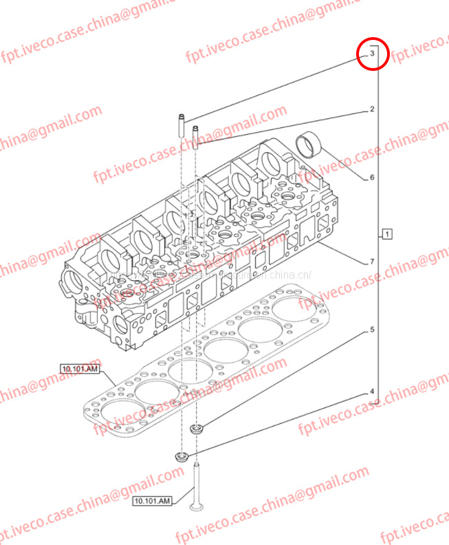 FPT IVECO CASE Cursor9 F2CFE614A*B041/F2CGE614F*V004 5802431166 Intake Ducts504361843/504361844/504361845 - Ventil: bild 3 FPT IVECO CASE Cursor9 F2CFE614A*B041/F2CGE614F*V004 5802431166 Intake Ducts504361843/504361844/504361845 - Ventil: bild 3
