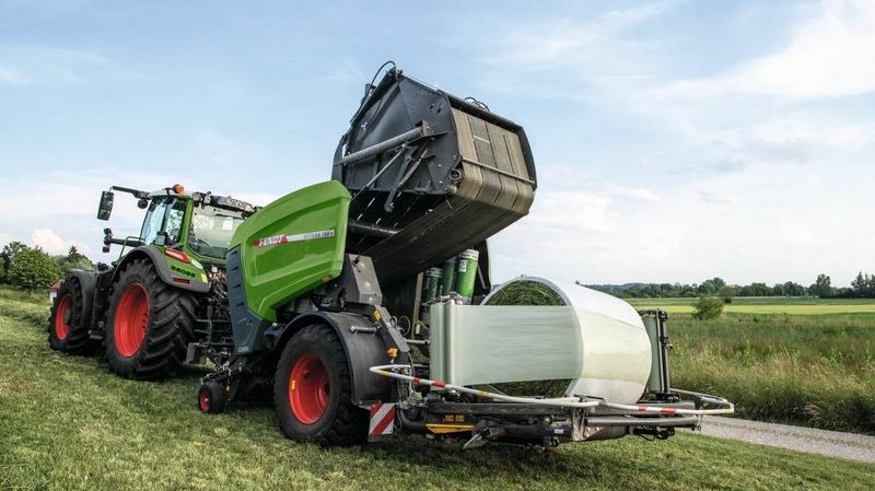 Fendt Rotana 160 V - Rundbalspress, Inplastar: bild 1 Fendt Rotana 160 V - Rundbalspress, Inplastar: bild 1