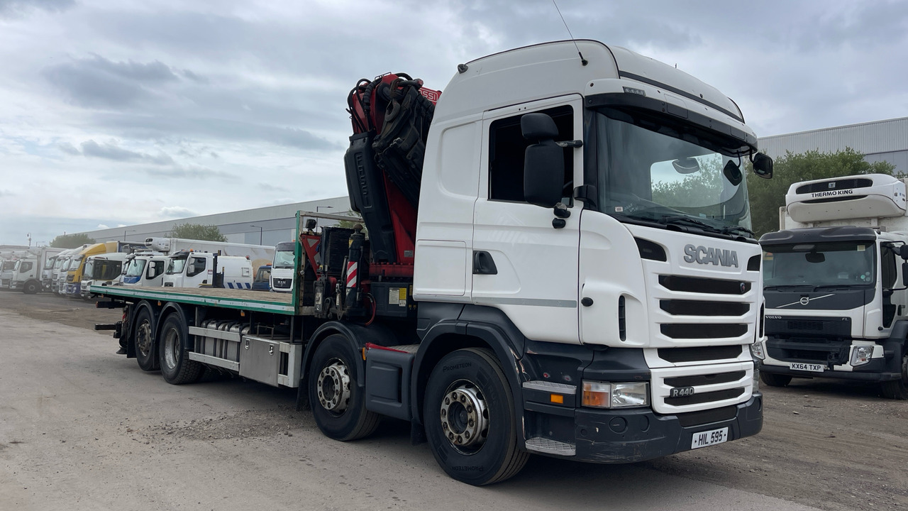 Scania R 440 - Flakbil, Kranbil: bild 1 Scania R 440 - Flakbil, Kranbil: bild 1