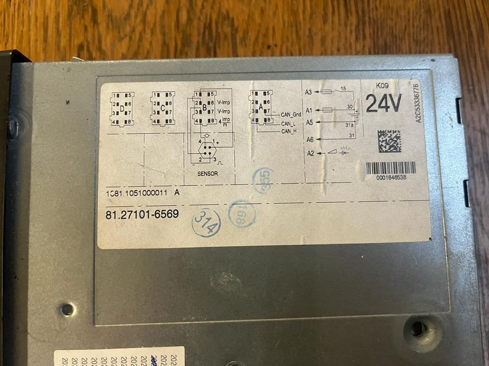 MAN TGX TGS TGA TGL Tachograph 81.27101-6569 - Färdskrivar för Lastbil: bild 2 MAN TGX TGS TGA TGL Tachograph 81.27101-6569 - Färdskrivar för Lastbil: bild 2