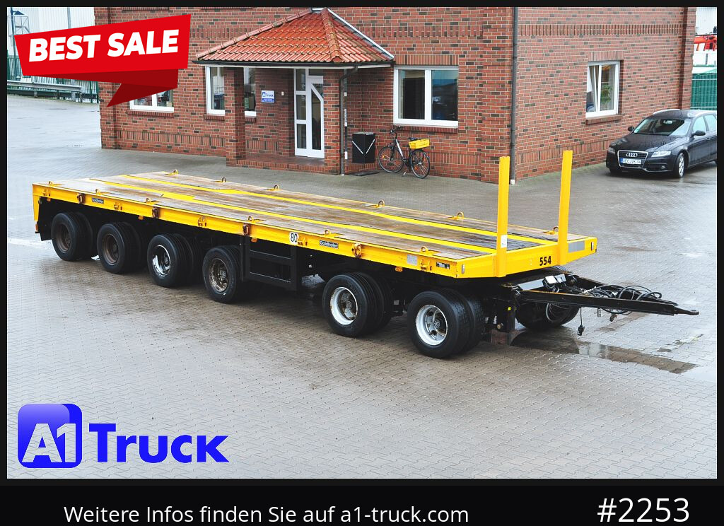GOLDHOFER 6achs Plattform, Ballast, Lenkachse, 60to., Schwerlast, - Låg lastare trailer: bild 1 GOLDHOFER 6achs Plattform, Ballast, Lenkachse, 60to., Schwerlast, - Låg lastare trailer: bild 1