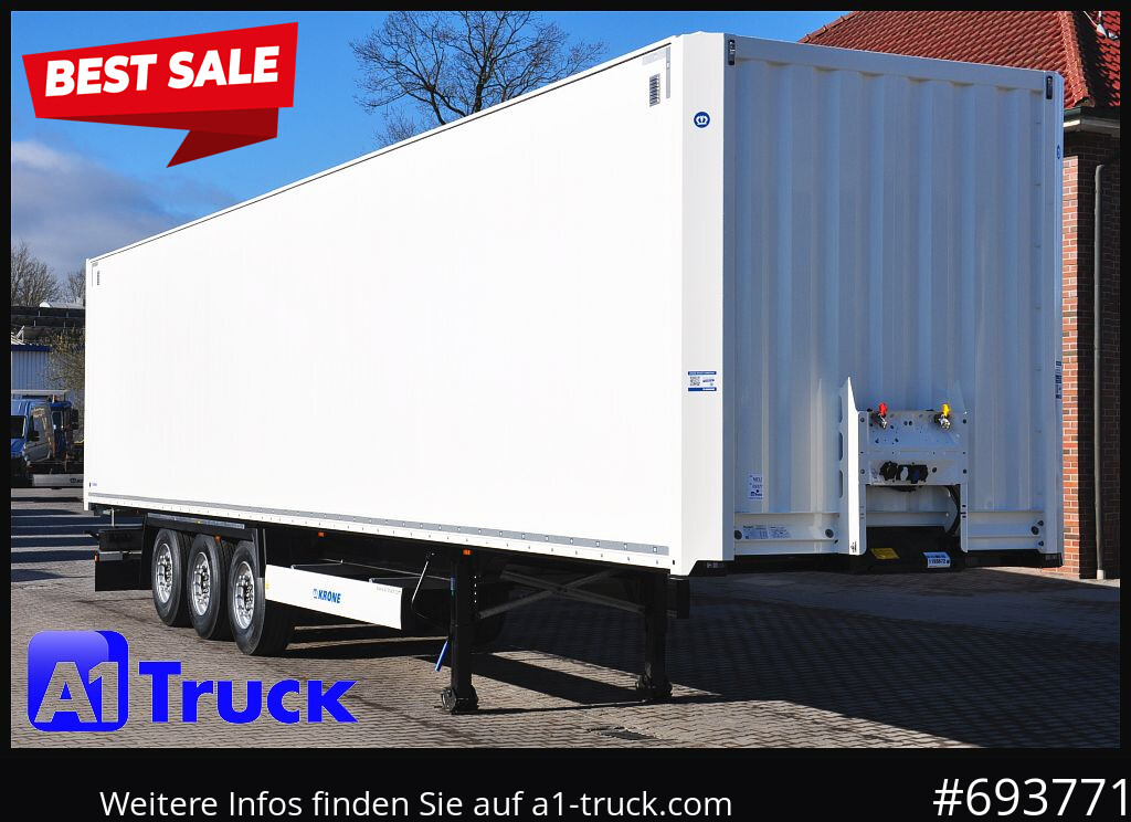 KRONE SD Koffer, Liftachse, Code XL, VDI 2700, SOFORT - Skåp semitrailer: bild 1 KRONE SD Koffer, Liftachse, Code XL, VDI 2700, SOFORT - Skåp semitrailer: bild 1