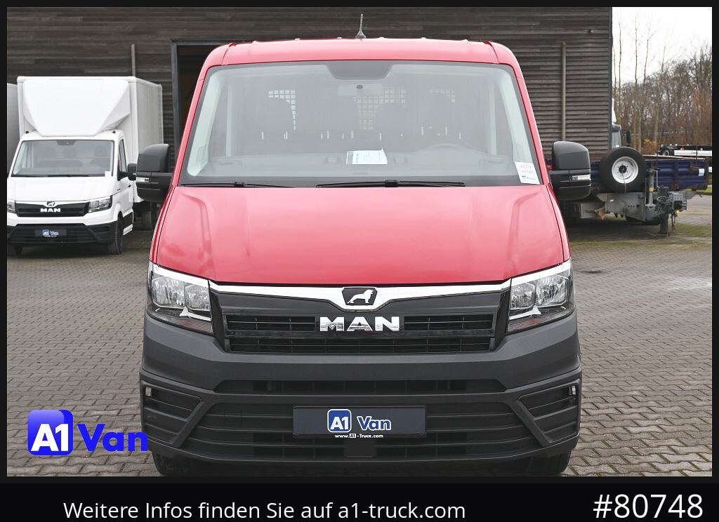 Transportbil med tippflak, Dubbelhytt transportbil MAN TGE 3.180 Doka Kipper,Klima, AHK,Tüv Neu: bild 14