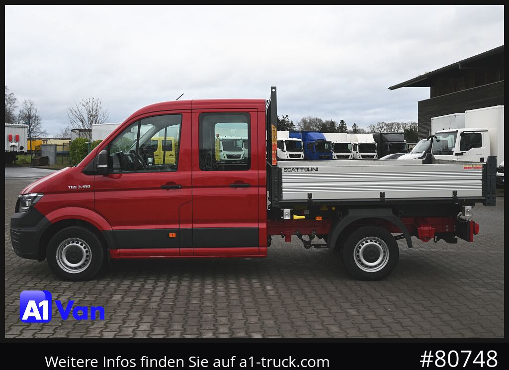 Transportbil med tippflak, Dubbelhytt transportbil MAN TGE 3.180 Doka Kipper,Klima, AHK,Tüv Neu: bild 12