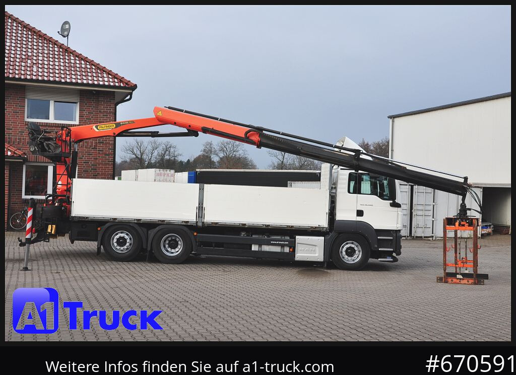 Flakbil, Kranbil MAN TGS 26.440,  Kran PK20.501L Lenkachse,: bild 8