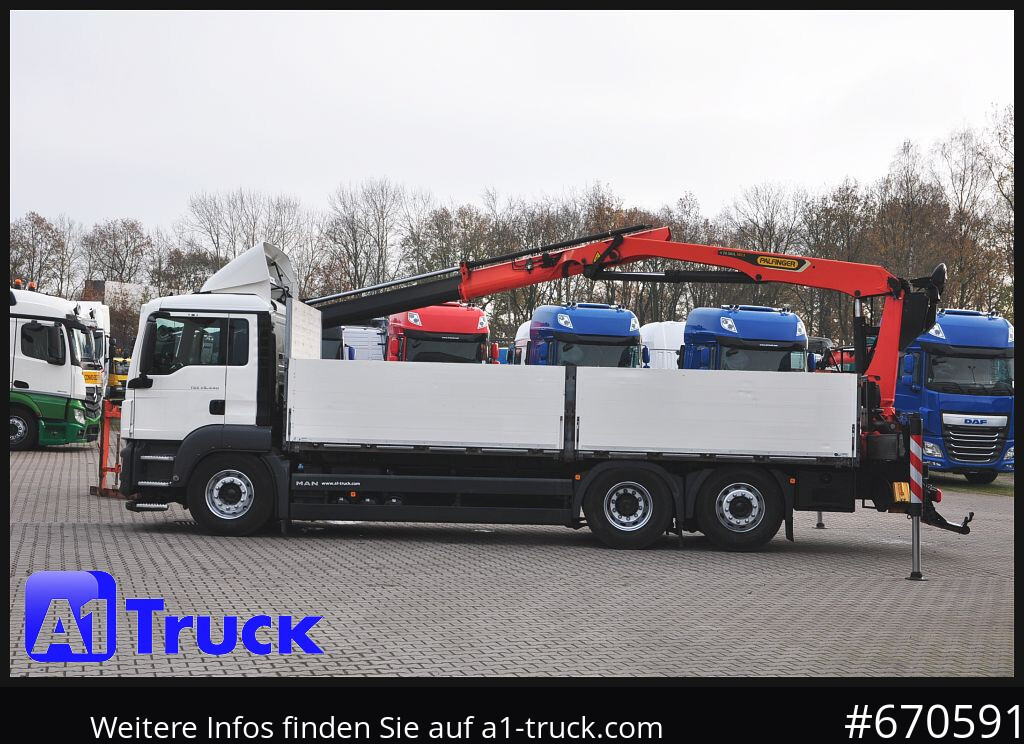 Flakbil, Kranbil MAN TGS 26.440,  Kran PK20.501L Lenkachse,: bild 11