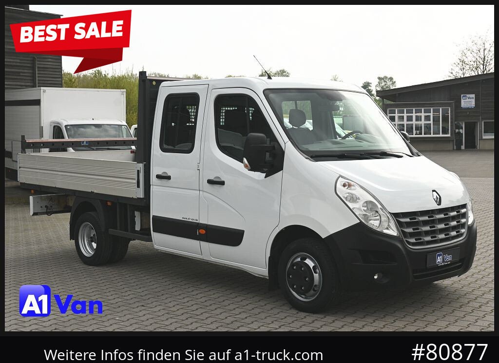 RENAULT Master Pritsche Doka, AHK 3,5Tonnen , Klima, Luftfederung - Transportbil med flak, Dubbelhytt transportbil: bild 1 RENAULT Master Pritsche Doka, AHK 3,5Tonnen , Klima, Luftfederung - Transportbil med flak, Dubbelhytt transportbil: bild 1
