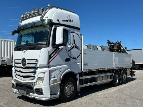 Mercedes-Benz Actros 2545 L 6x2, Retarder, Pritsche, Hiab XS 166 D-4 PRO, E5 - Flakbil, Kranbil: bild 1 Mercedes-Benz Actros 2545 L 6x2, Retarder, Pritsche, Hiab XS 166 D-4 PRO, E5 - Flakbil, Kranbil: bild 1