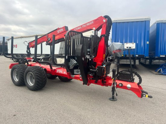 STEPA M-16 Forstanhänger mit Steindl Palfinger Forstkran L, 2-Achsig 4- Rungenpaare - Skogsvagn: bild 1 STEPA M-16 Forstanhänger mit Steindl Palfinger Forstkran L, 2-Achsig 4- Rungenpaare - Skogsvagn: bild 1