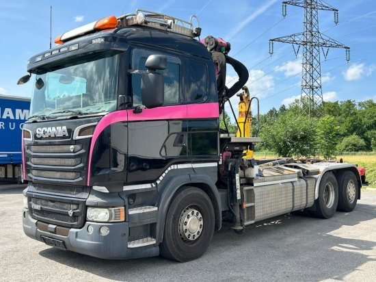 Scania R580 6x2, Schrottkran, E6, Lenk-Lift-Achse - Lastväxlare lastbil, Kranbil: bild 1 Scania R580 6x2, Schrottkran, E6, Lenk-Lift-Achse - Lastväxlare lastbil, Kranbil: bild 1