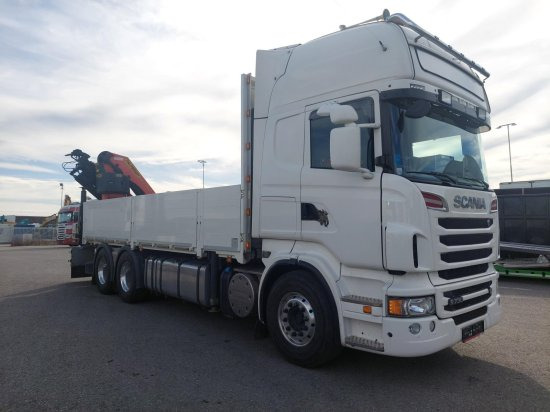 Scania R730 6x4 Pritsche, Voll-Luft Palfinger PK27002 Kran Retarder, Alu-Felgen, - Flakbil, Kranbil: bild 3 Scania R730 6x4 Pritsche, Voll-Luft Palfinger PK27002 Kran Retarder, Alu-Felgen, - Flakbil, Kranbil: bild 3