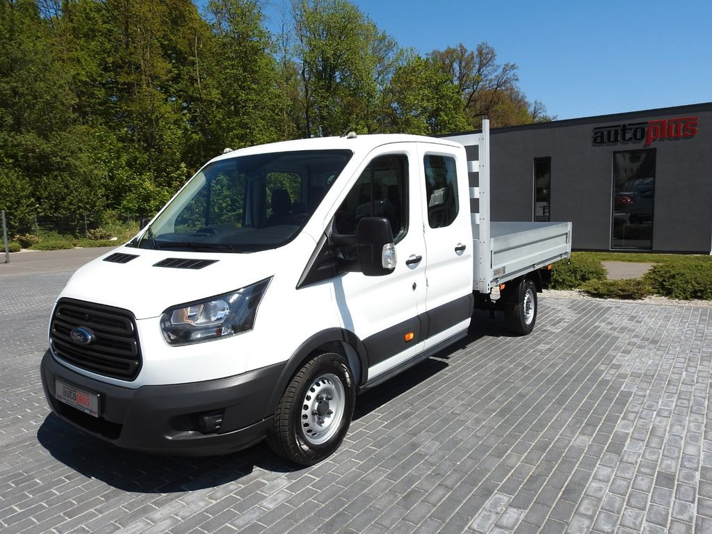 Transportbil med flak, Dubbelhytt transportbil Ford TRANSIT PRITSCHE DOPPELKABINE DOKA 7 SITZE: bild 6