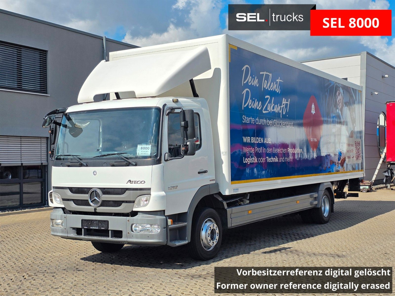 Mercedes-Benz Atego 1218 / Ladebordwand - Lastbil med skåp: bild 1 Mercedes-Benz Atego 1218 / Ladebordwand - Lastbil med skåp: bild 1