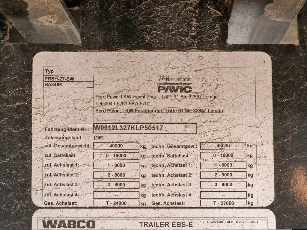 Timmertrailer PAVIC PRSH-27-SW / Liftachse: bild 30