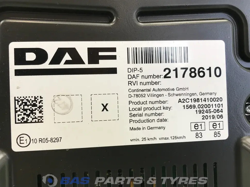DAF CF Euro 6 - Instrumentbräda för Lastbil: bild 3 DAF CF Euro 6 - Instrumentbräda för Lastbil: bild 3