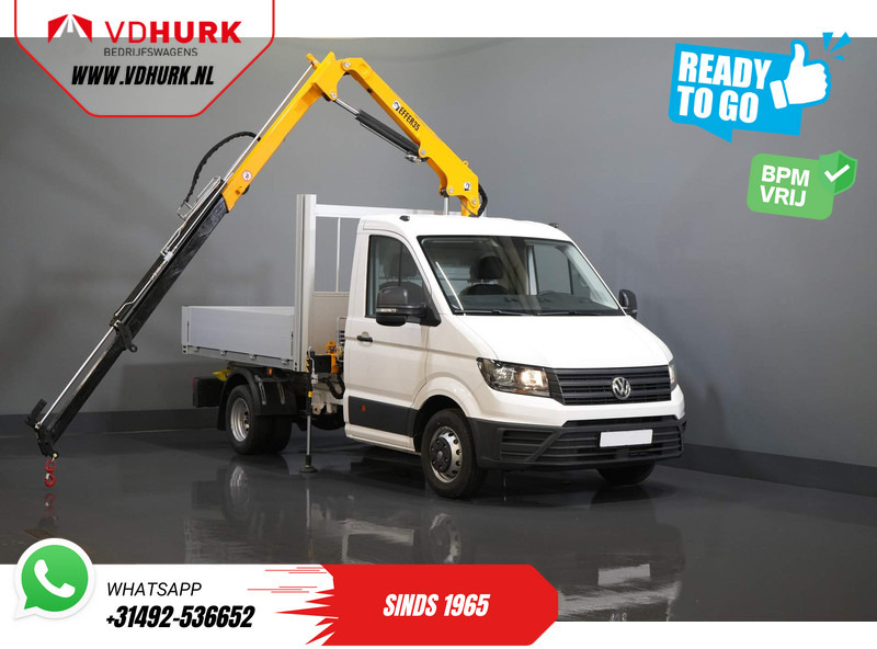 Volkswagen Crafter 50 165 pk Effer 352S Kraan/ Crane/ Kran/ Autokran/ PTO/ Open laadbak/ Dubbel Lucht - Transportbil med flak: bild 1 Volkswagen Crafter 50 165 pk Effer 352S Kraan/ Crane/ Kran/ Autokran/ PTO/ Open laadbak/ Dubbel Lucht - Transportbil med flak: bild 1
