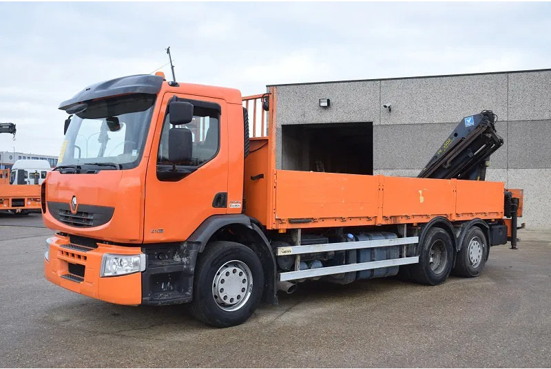 Renault Premium 410 - Flakbil, Kranbil: bild 1 Renault Premium 410 - Flakbil, Kranbil: bild 1