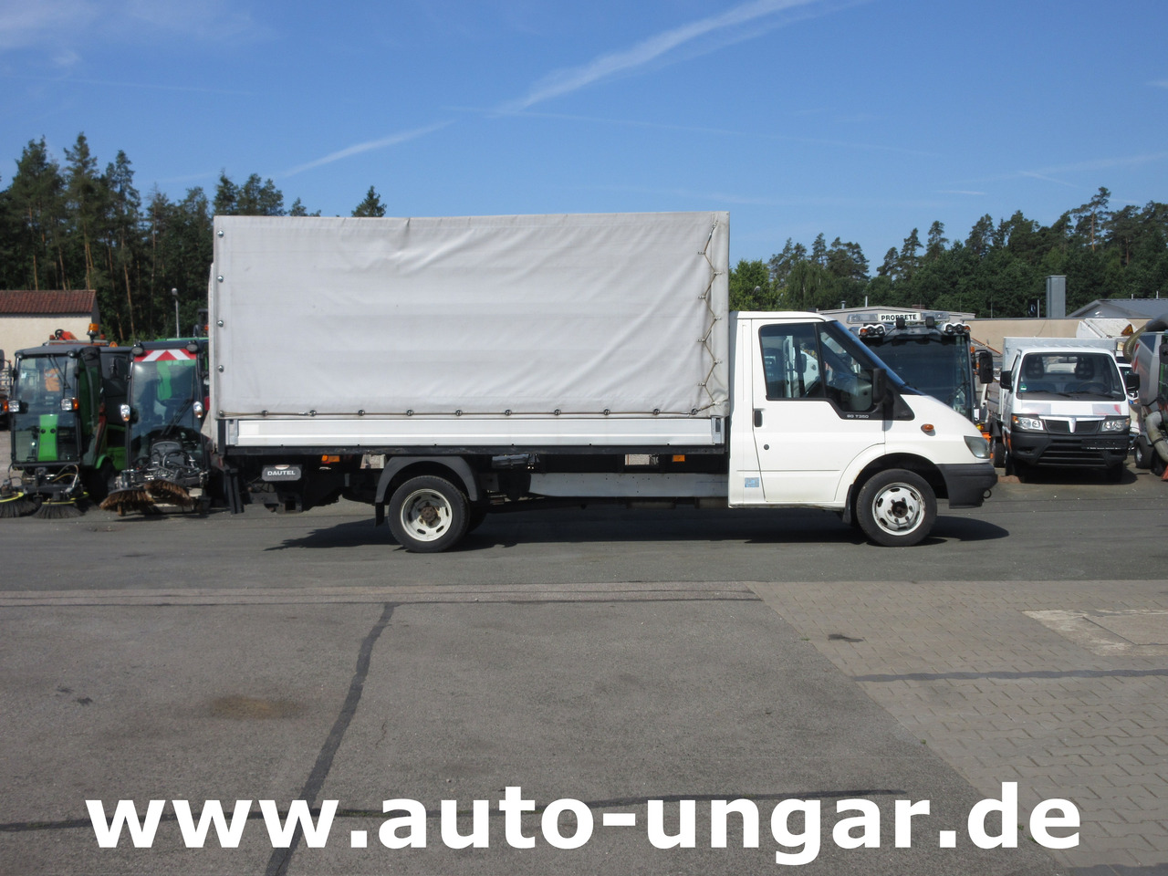 Ford Transit 90T350 Tourneo 3.500kg Pritsche & Plane Dautel LBW AHK - Transportbil med kapell: bild 1 Ford Transit 90T350 Tourneo 3.500kg Pritsche & Plane Dautel LBW AHK - Transportbil med kapell: bild 1
