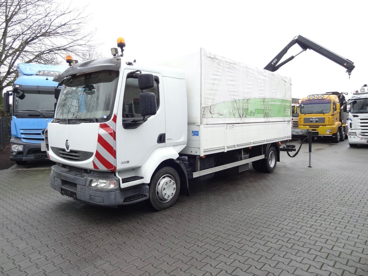 Renault Midlum 300.12 Fassi F80 - Flakbil, Kranbil: bild 1 Renault Midlum 300.12 Fassi F80 - Flakbil, Kranbil: bild 1