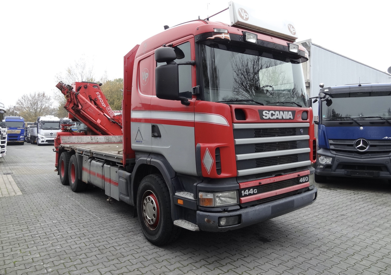 Kranbil, Flakbil Scania R144 460 6X4 Fassi 360 bis 25 Meter: bild 8