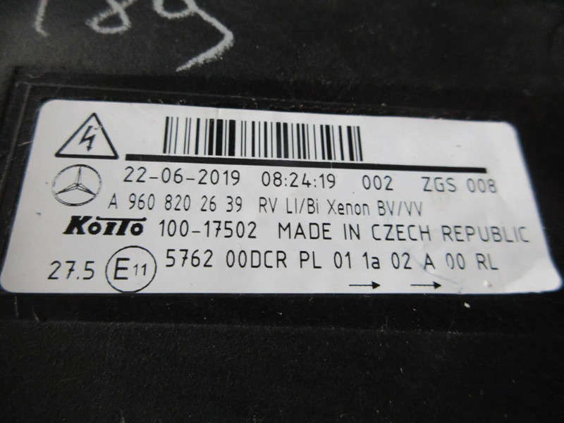 Mercedes-Benz A 960 820 26 39 XENOS KOPLAMP LINKS MERCEDES MP4 EURO 6 LINKS - Strålkastare för Lastbil: bild 5 Mercedes-Benz A 960 820 26 39 XENOS KOPLAMP LINKS MERCEDES MP4 EURO 6 LINKS - Strålkastare för Lastbil: bild 5