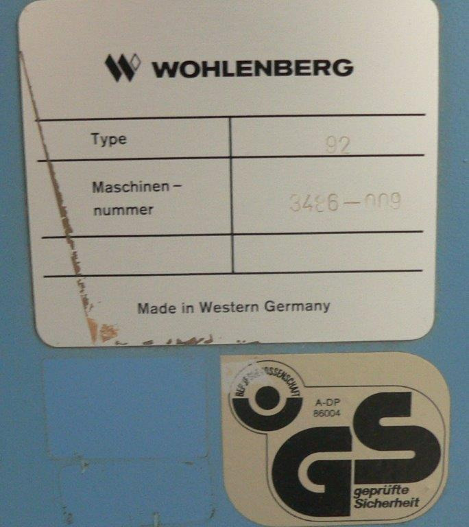 High-speed cutter Wohlenberg WP 92 SPM - Pappersskärmaskin: bild 2 High-speed cutter Wohlenberg WP 92 SPM - Pappersskärmaskin: bild 2