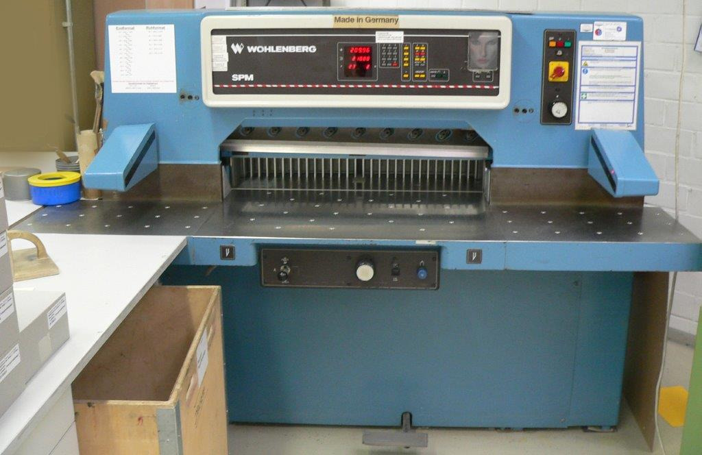 High-speed cutter Wohlenberg WP 92 SPM - Pappersskärmaskin: bild 1 High-speed cutter Wohlenberg WP 92 SPM - Pappersskärmaskin: bild 1