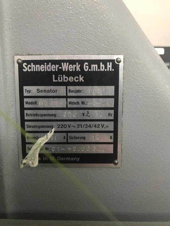 Schneider SENATOR cutting machine 115 MC - Pappersskärmaskin: bild 3 Schneider SENATOR cutting machine 115 MC - Pappersskärmaskin: bild 3