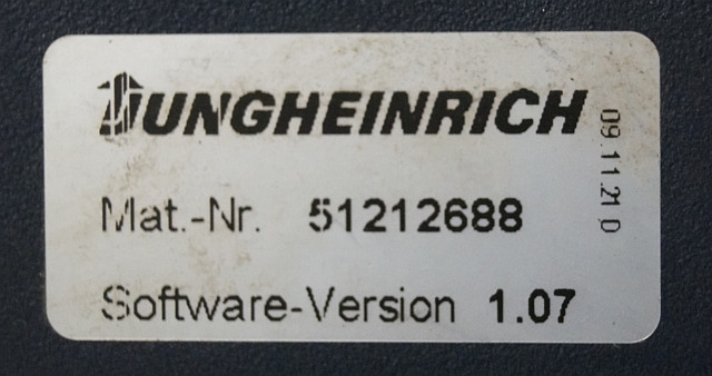 Jungheinrich 51159321 | Rij/hef regeling drive/lifting controller AS4814Ik Index - Kontrollenhet för Materialhanteringsutrustning: bild 5 Jungheinrich 51159321 | Rij/hef regeling drive/lifting controller AS4814Ik Index - Kontrollenhet för Materialhanteringsutrustning: bild 5